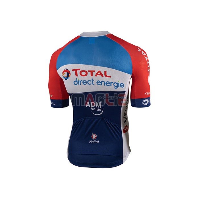 Maglia Direct Energie Manica Corta 2021 Blu Rosso Bianco